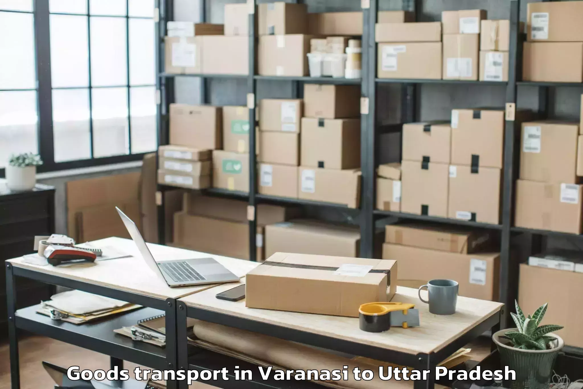 Quality Varanasi to Great Mall Of Aligarh Goods Transport